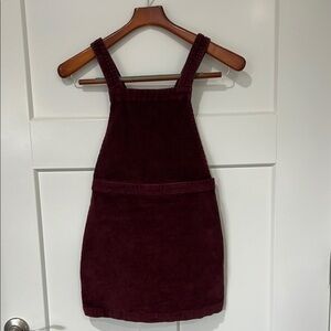 Thereabouts Burgundy Corduroy Pinafore Dress Sz 12